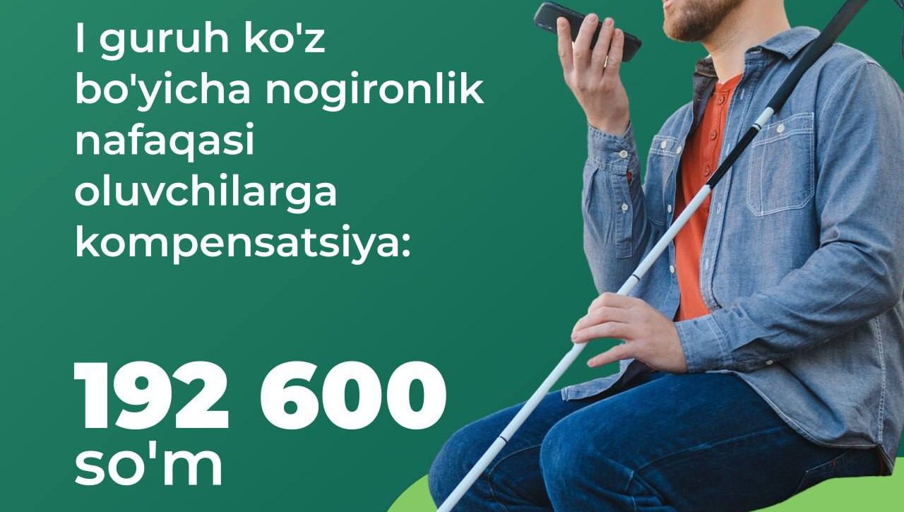 Ўзбекистонда ногиронлиги бўлган шахслар учун қандай нафақа ва тўлов турлари мавжуд ва уларнинг миқдори қандай?