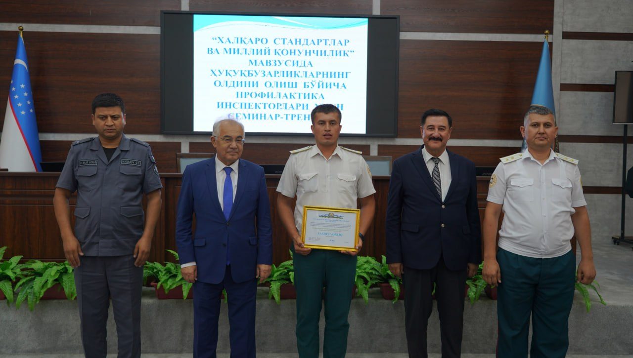 Сирдарёда профилактика инспекторлари учун семинар-тренинг ўтказилди