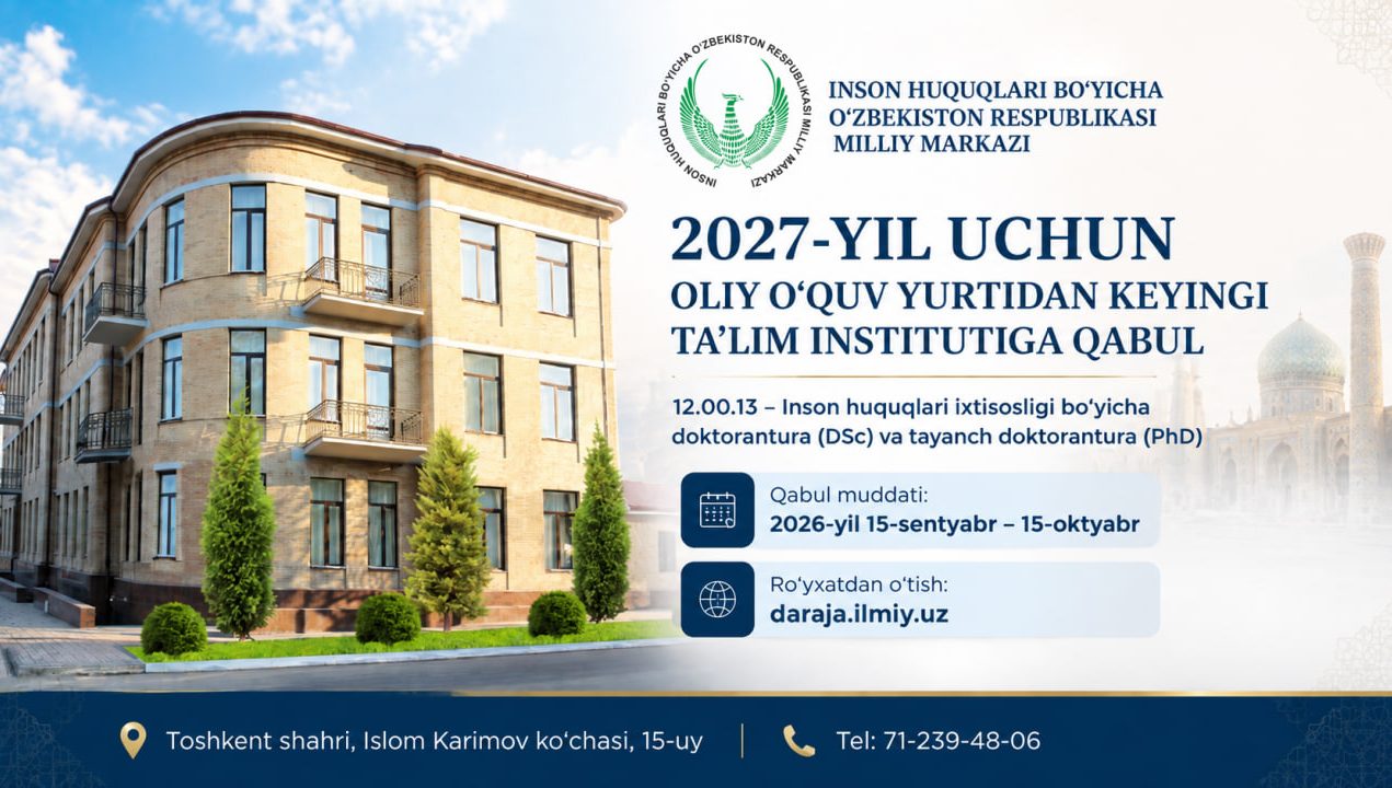 Inson huquqlari bo‘yicha O‘zbekiston Respublikasi Milliy markazi