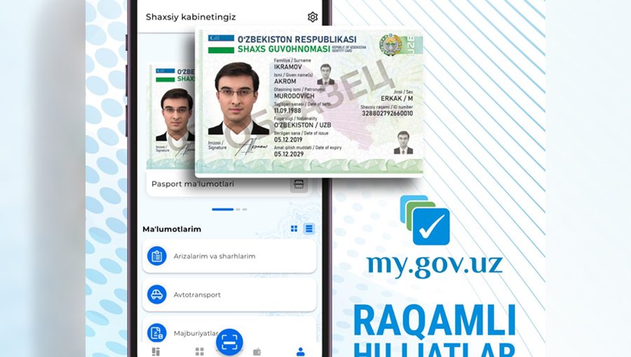 Шахсни тасдиқловчи ва бошқа ҳужжатларнинг электрон нусхаси ҳам расман тан олинади