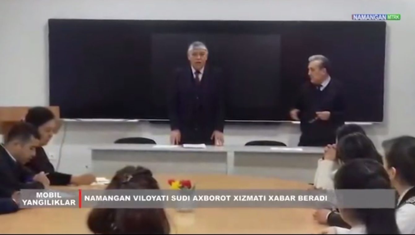 Наманган вилоят судининг фуқаролик ишлари бўйича судлов ҳайъати томонидан "Инсон ҳуқуқлари ҳафталиги" доирасида юридик техникумида ўтказилган тадбир тафсилотлари
