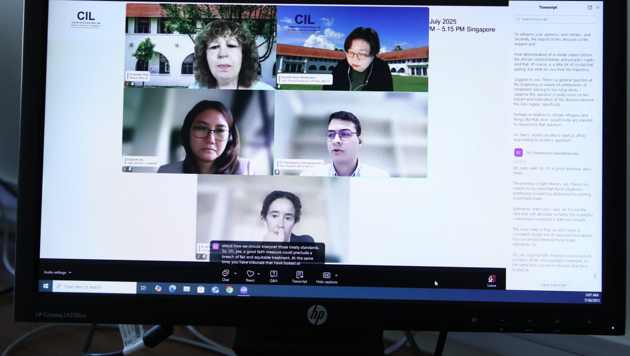 Participation of the Director of the National Center for Human Rights, A. Saidov, in the International Webinar on: “Advisory Opinions on Climate Change – A Legal Bedrock of State Responsibility: The IACtHR Opinion on the Climate Emergency and Human Rights”