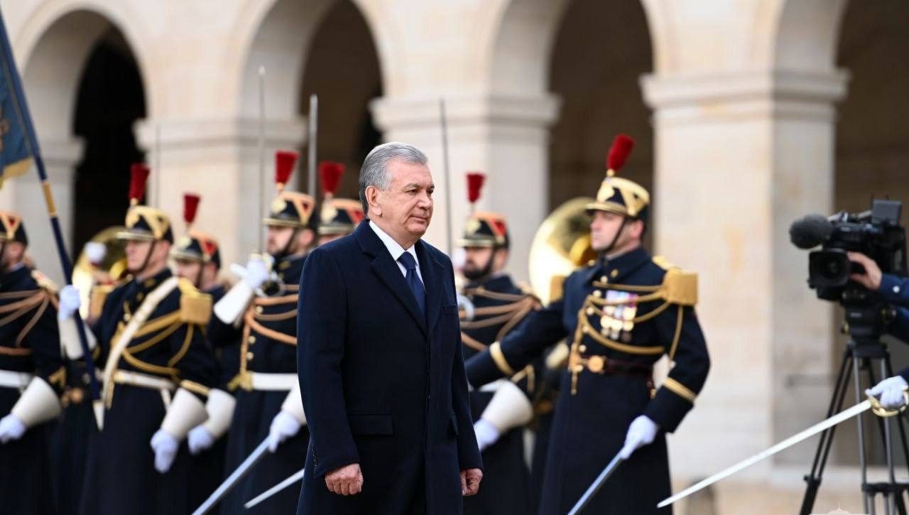 An Official Welcoming Ceremony Takes Place for the President of the Republic of Uzbekistan