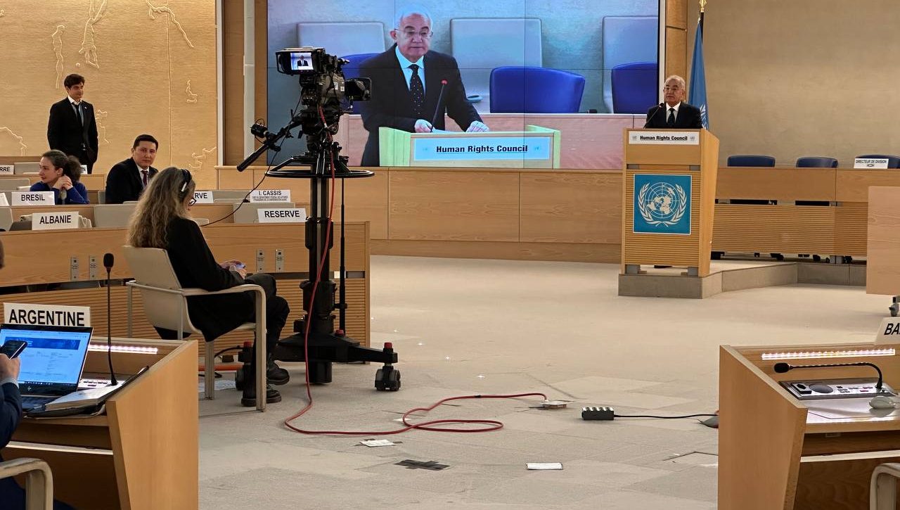 The representative of Uzbekistan gave a speech at the 55th session of the UN Council