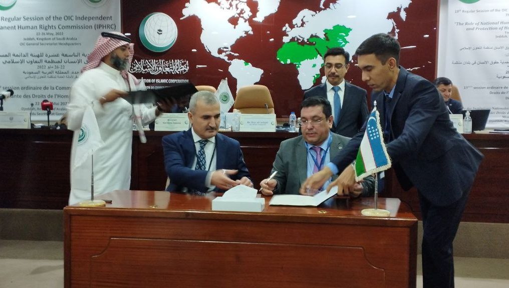 A memorandum of cooperation was signed between the Independent Permanent Human Rights Commission under the Organization of Islamic Cooperation and the National Centre of the Republic of Uzbekistan for human rights