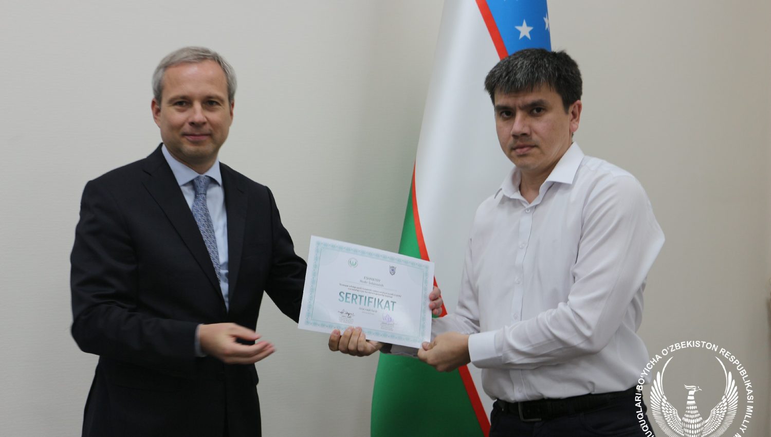 Қийноққа қарши курашиш бўйича ўқув курси тингловчиларига сертификатлар топширилди