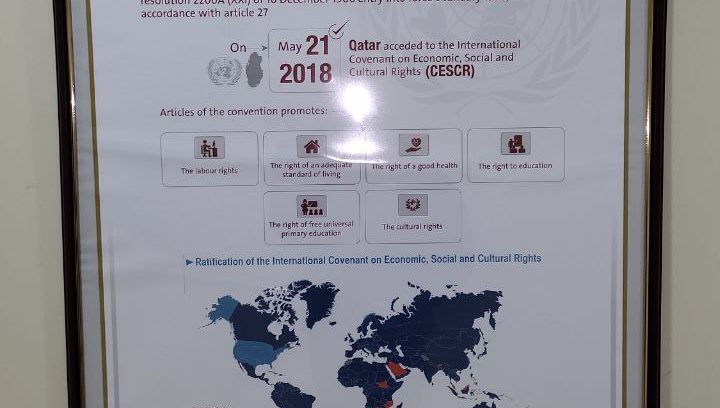 There was a meeting with the director of the Human Rights Department of the Ministry of Foreign Affairs in Qatar