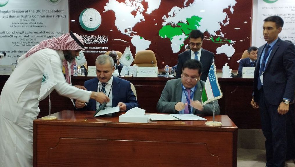A memorandum of cooperation was signed between the Independent Permanent Human Rights Commission under the Organization of Islamic Cooperation and the National Centre of the Republic of Uzbekistan for human rights