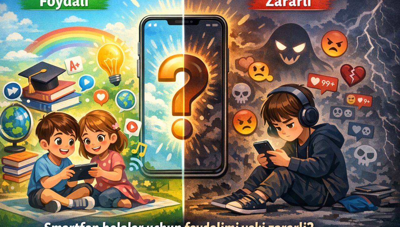 Смартфон – болалар учун фойдалими  ёки зарарли?