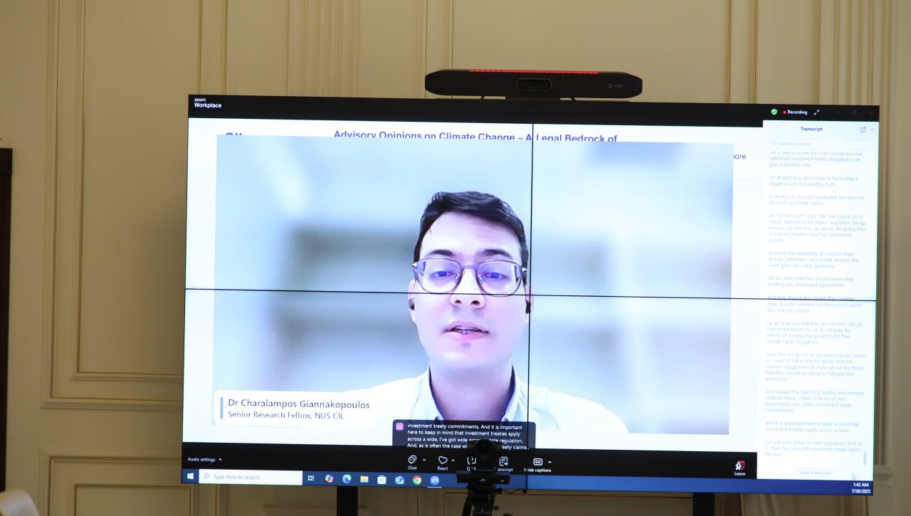 Participation of the Director of the National Center for Human Rights, A. Saidov, in the International Webinar on: “Advisory Opinions on Climate Change – A Legal Bedrock of State Responsibility: The IACtHR Opinion on the Climate Emergency and Human Rights”