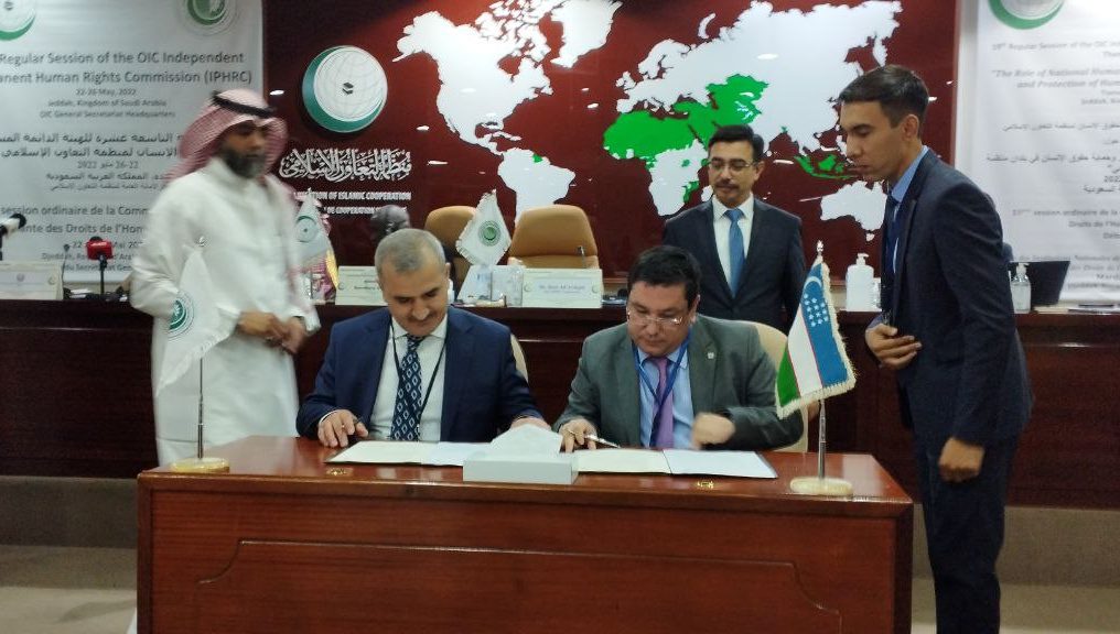A memorandum of cooperation was signed between the Independent Permanent Human Rights Commission under the Organization of Islamic Cooperation and the National Centre of the Republic of Uzbekistan for human rights