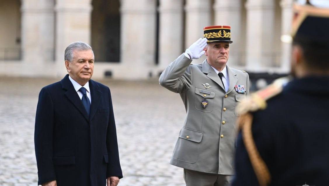 An Official Welcoming Ceremony Takes Place for the President of the Republic of Uzbekistan