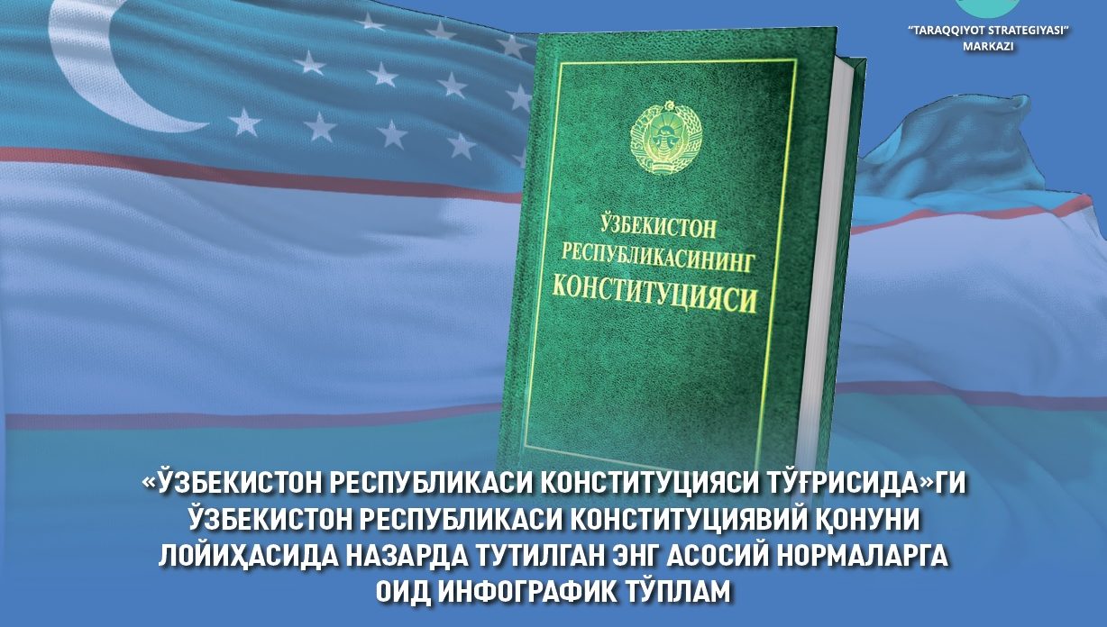 “Тараққиёт стратегияси” маркази томонидан Ўзбекистондаги Конституциявий ислоҳотларга оид дастлабки инфографик тўплам эътиборингизга ҳавола қилинмоқда