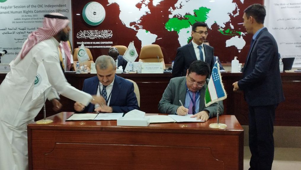 A memorandum of cooperation was signed between the Independent Permanent Human Rights Commission under the Organization of Islamic Cooperation and the National Centre of the Republic of Uzbekistan for human rights