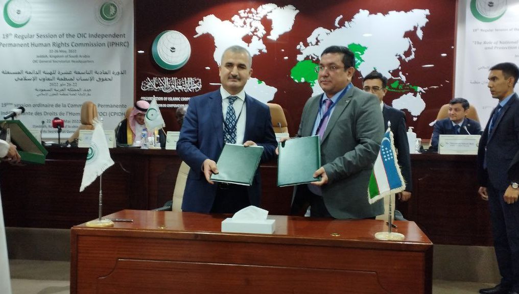 A memorandum of cooperation was signed between the Independent Permanent Human Rights Commission under the Organization of Islamic Cooperation and the National Centre of the Republic of Uzbekistan for human rights