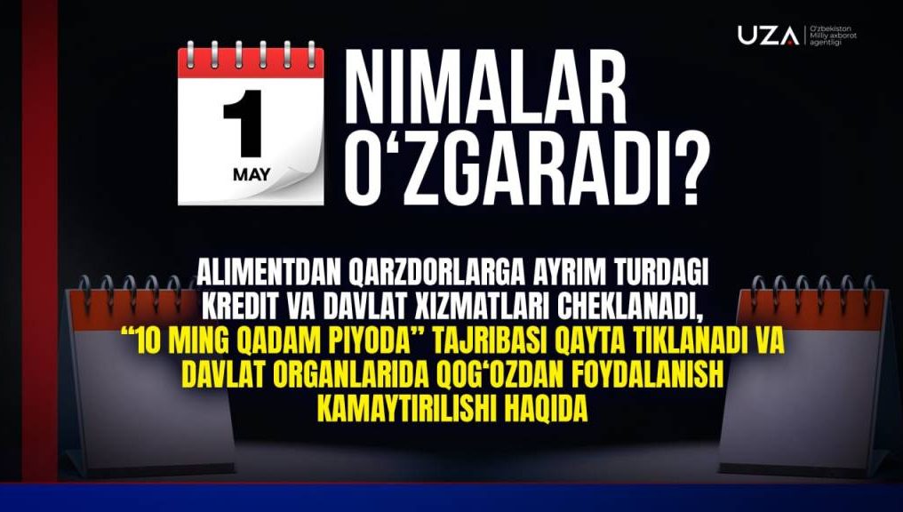 Qonunchilikda 1-maydan nimalar o‘zgaradi? (+video)