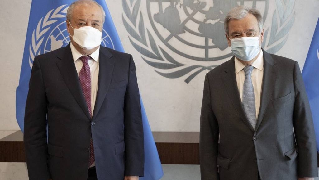 Uzbekistan's Special Representative Abdulaziz Kamilov meets with UN Secretary General