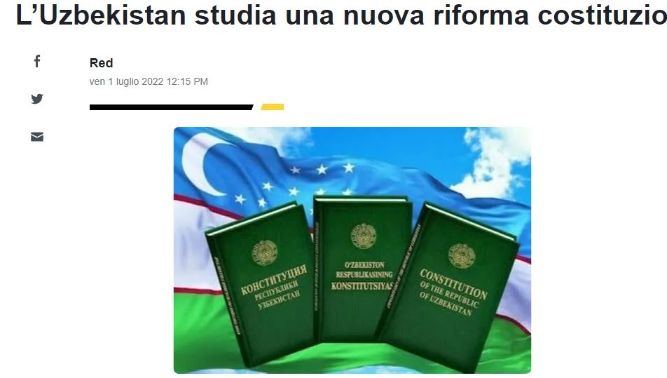 Академик  Акмал Саидовнинг конституциявий  ислоҳотларга бағишланган мақоласи Италияда эълон қилинди