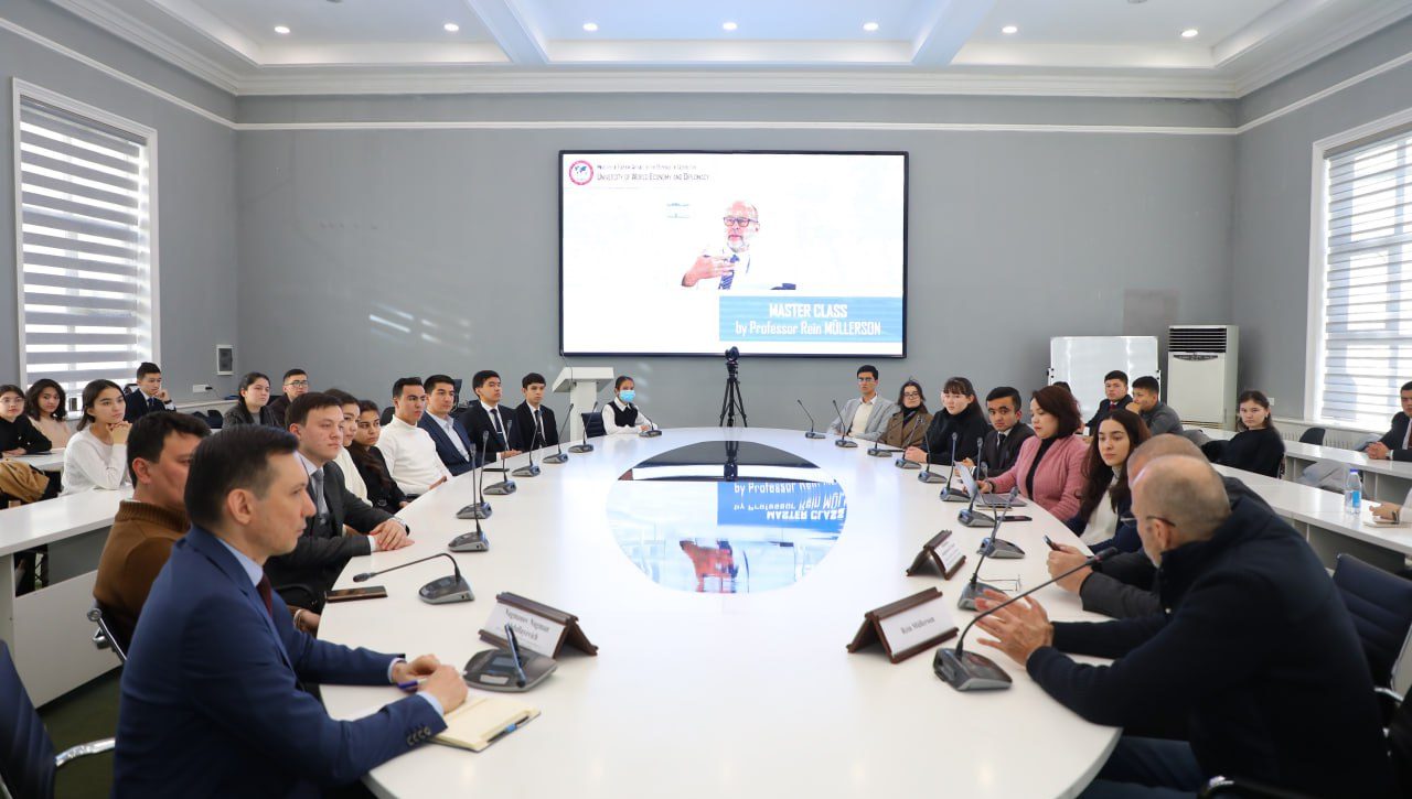 The International Law Faculty of the University of World Economy and Diplomacy (UWED) proudly hosted a captivating guest lecture on December 13, 2023, by esteemed Professor Rein Müllerson, a renowned expert in International Law