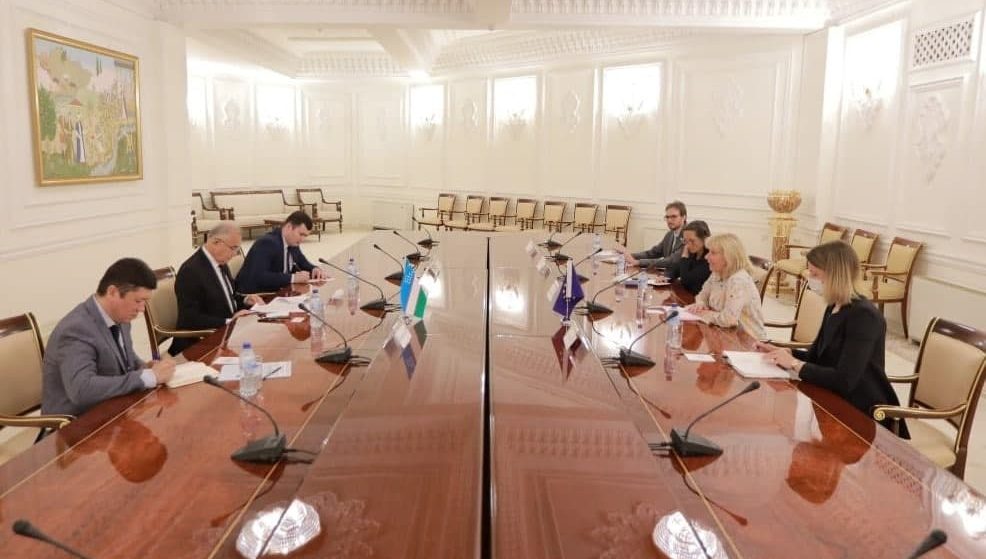 Қонунчилик палатаси Спикерининг биринчи ўринбосари А.Саидов ЕИнинг Марказий Осиё бўйича махсус вакили Т.Ҳакалани қабул қилди
