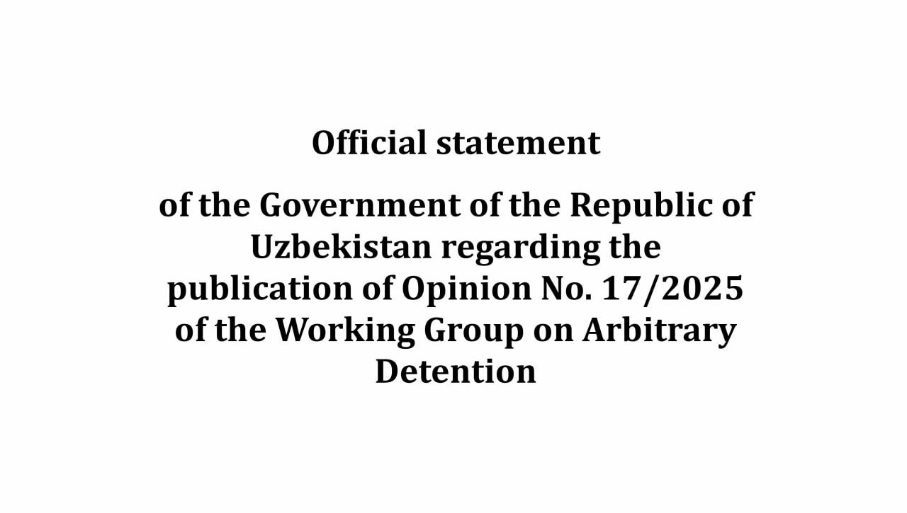 Official statement