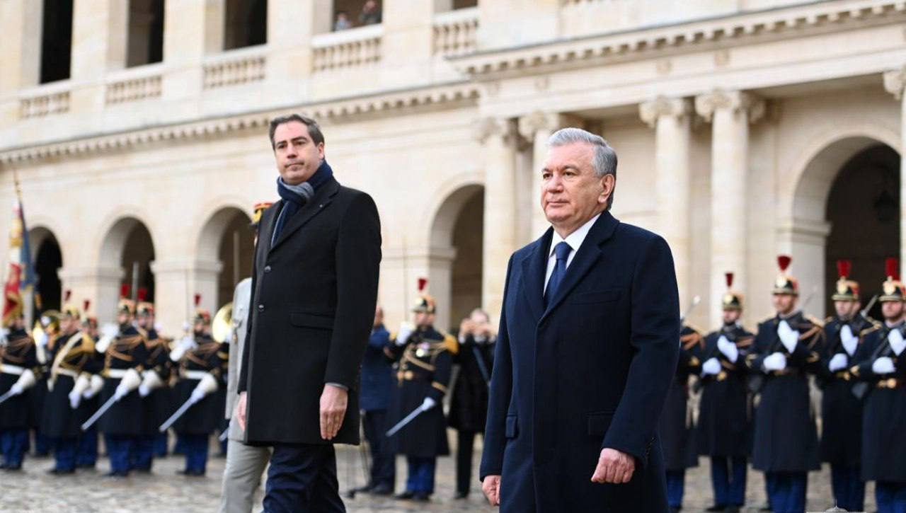 An Official Welcoming Ceremony Takes Place for the President of the Republic of Uzbekistan
