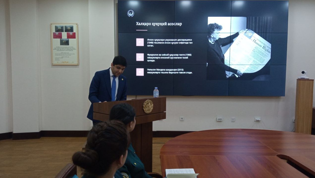 “Маҳкумларни таълимга жалб этишни такомиллаштириш”