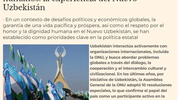«El Mundo Financiero»: Обеспечение мира и защиты прав человека в Новом Узбекистане является приоритетом государственной политики