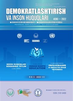 «Demokratlashtirish va inson huquqlari” jurnali 2022 yil 4-soni