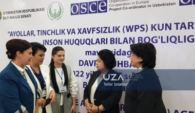 Ўзбекистон Республикаси Олий Мажлиси Сенати, Хотин-қизлар, оила ва гендер комиссияси ҳамда Европада Хавфсизлик ва Ҳамкорлик Ташкилоти ҳамкорлигида "Аёллар, тинчлик ва хавфсизлик (WPS) кун тартиби ва унинг инсон ҳуқуқлари билан боғлиқлиги" мавзусида 26-27 сентябрь кунлари ўтказилаётган давра суҳбатига Бухоро шаҳри мезбонлик қилмоқда.