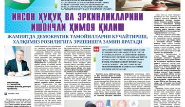ИНСОН ҲУҚУҚ ВА ЭРКИНЛИКЛАРИНИ ИШОНЧЛИ ҲИМОЯ ҚИЛИШ