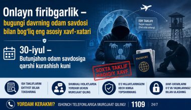 Онлайн фирибгарлик – бугунги даврнинг одам савдоси билан боғлиқ энг асосий хавф-хатари