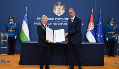 President of Uzbekistan is awarded the Order of the Republic of Serbia