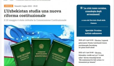 Akademik  Akmal Saidovning konstitutsiyaviy  islohotlarga bag‘ishlangan maqolasi Italiyada e’lon qilindi