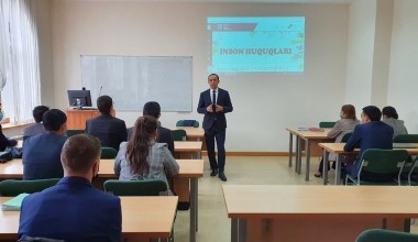 Инсон ҳуқуқларига бағишланган маҳорат дарси ўтказилди