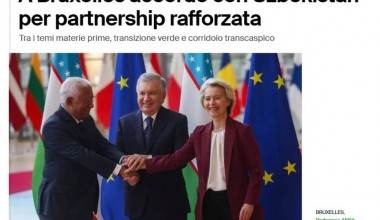 Italiya OAV: Bryusseldagi kelishuv Shavkat Mirziyoyev tashabbuslarining amaliy samarasidir