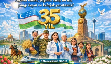 “Ягона Ватан, ягона халқ бўлиб, янги ҳаёт ва келажак яратамиз!”
