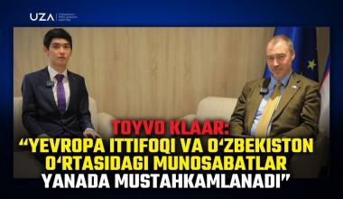 Tayvo Klaar: “Yevropa Ittifoqi va O‘zbekiston o‘rtasidagi munosabatlar yanada mustahkamlanadi”