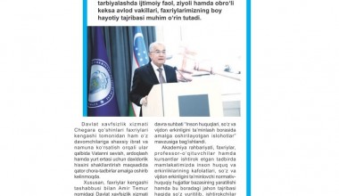 Mazmunli va samimiy o‘tdi