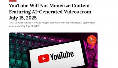 YouTube’da AI orqali yaratilgan videolardan pul ishlash cheklanmoqda