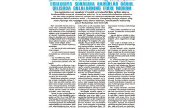 Экология соҳасида қарорлар қабул қилишда болаларнинг фикри муҳим